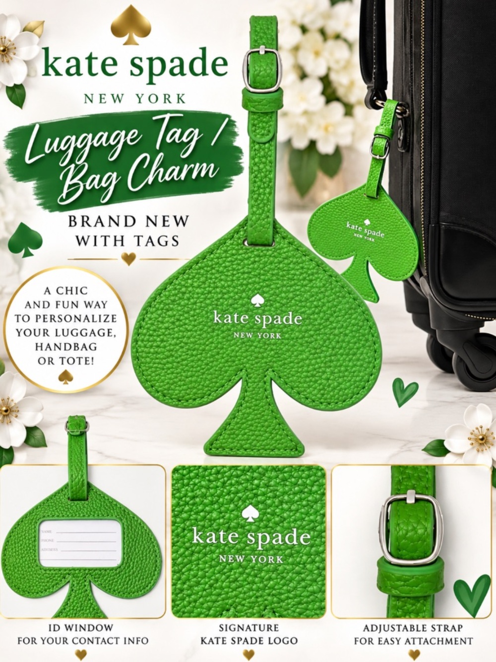 Kate Spade New York Luggage Tag NWT